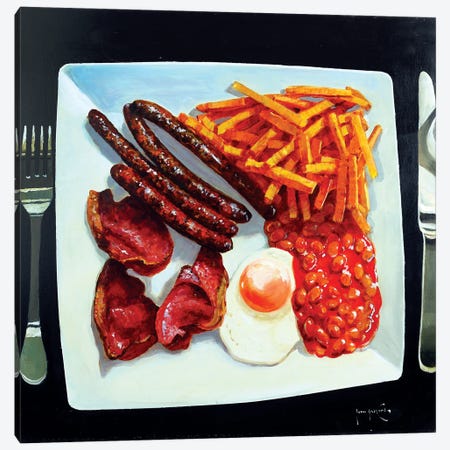All Day Breakfast Canvas Print #JHS106} by John Haskins Canvas Art Print