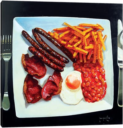 All Day Breakfast Canvas Art Print - Meat Art