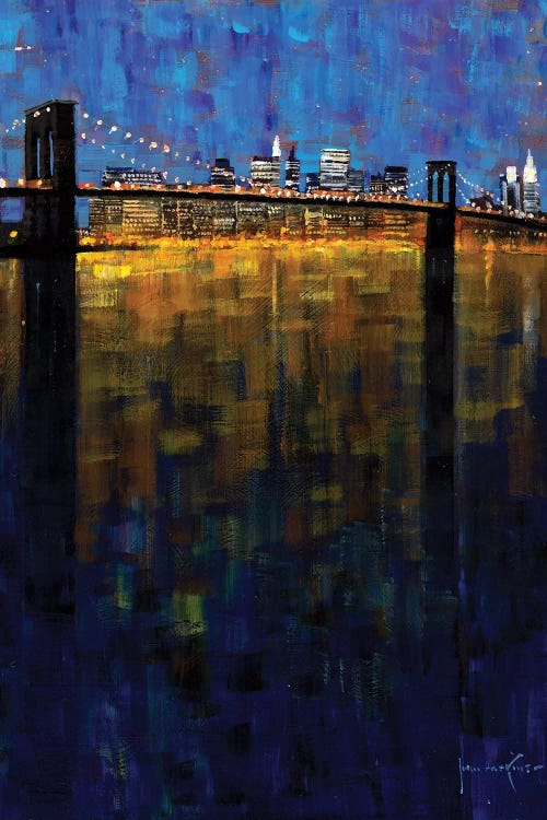 Brooklyn Bridge Nocturne by John Haskins wall art