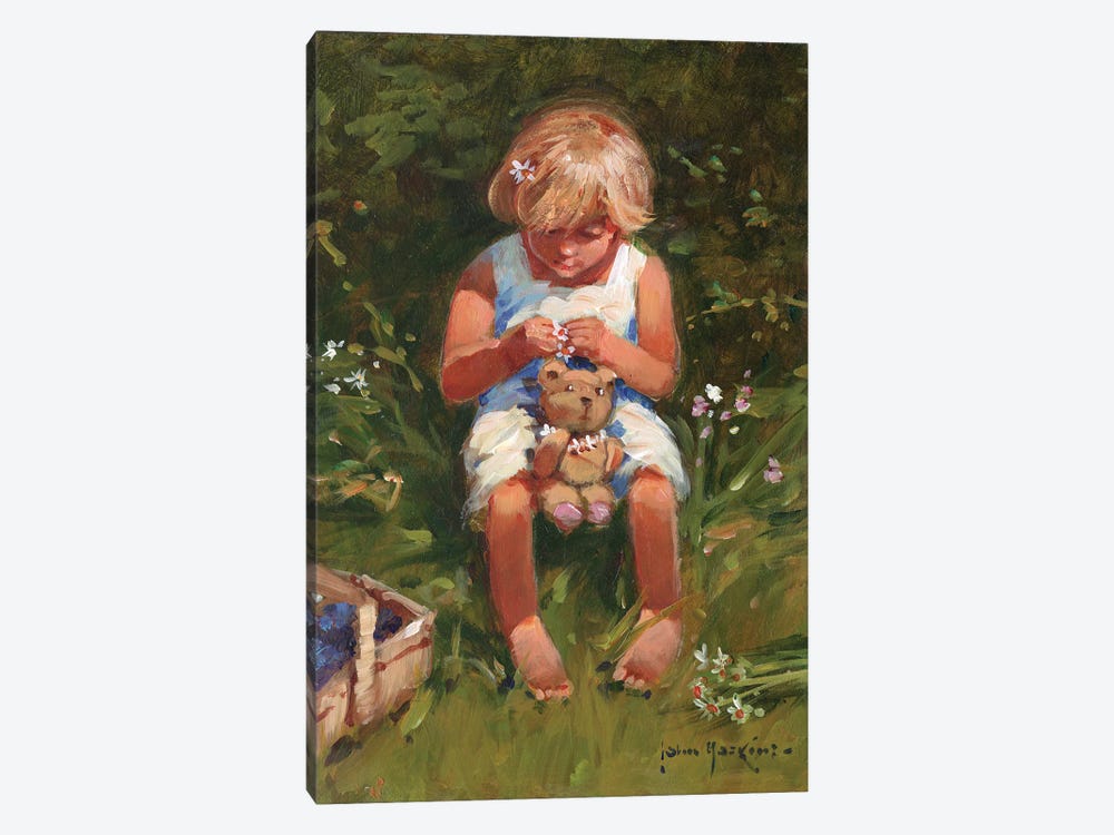 Daisy Girl by John Haskins 1-piece Canvas Art