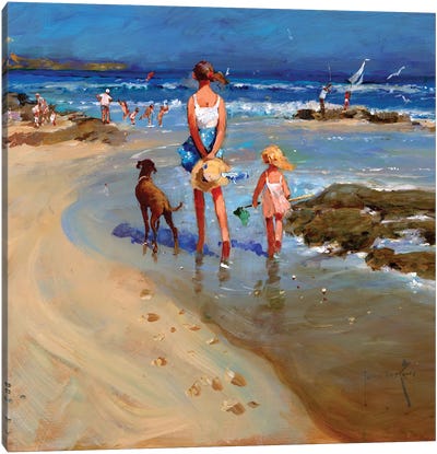 Edge Of The Tide Canvas Art Print - Unconditional Love