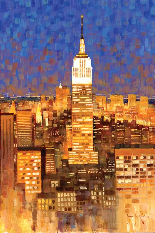 Empire State Building Skyline by John Haskins wall art