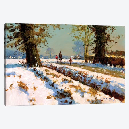 Afternoon Snow Canvas Print #JHS1} by John Haskins Canvas Art Print