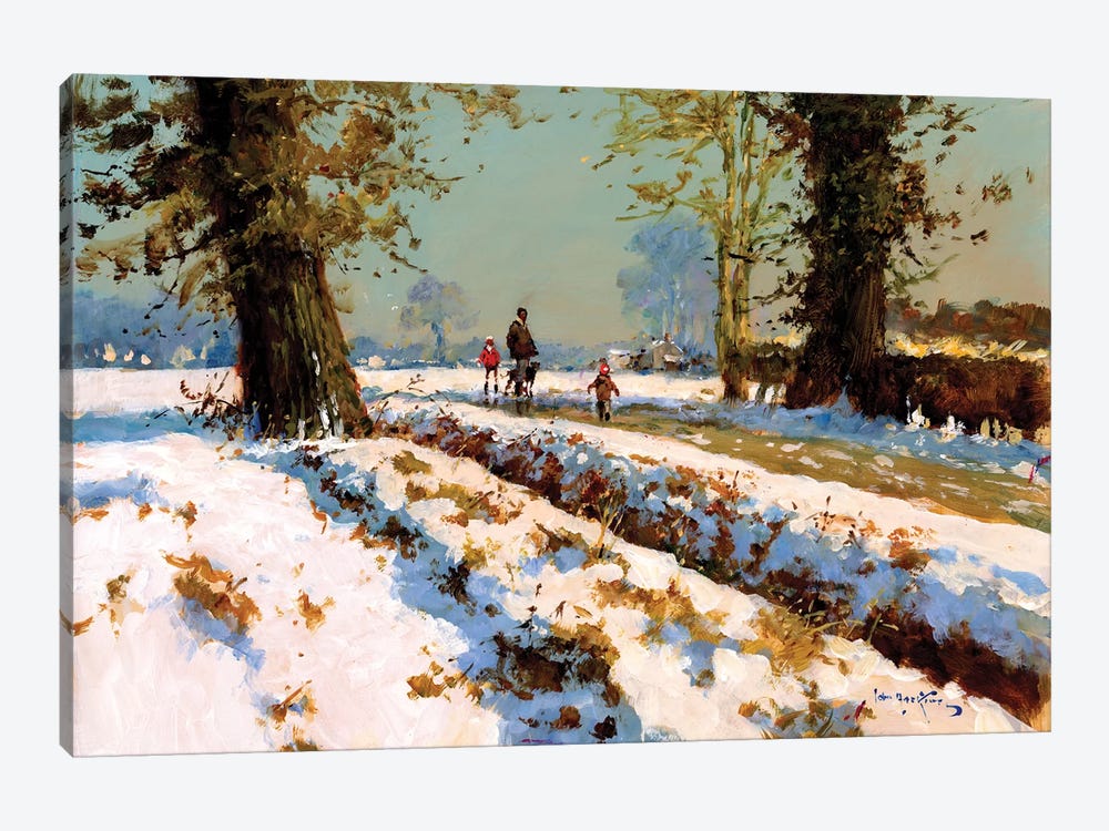 Afternoon Snow by John Haskins 1-piece Canvas Art Print