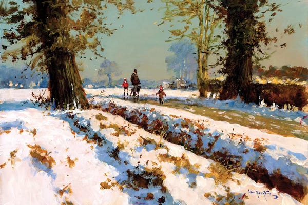 Rustic Winter: Afternoon Snow by John Haskins