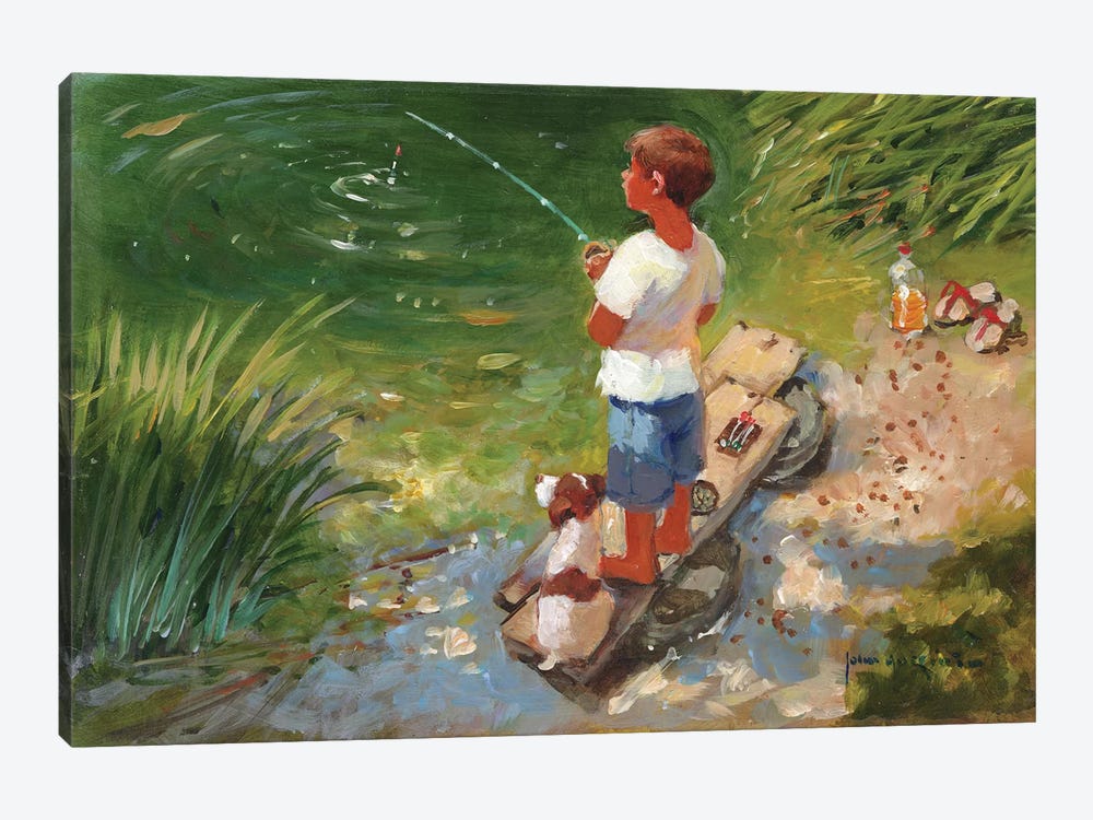 Expecting A Bite by John Haskins 1-piece Canvas Print