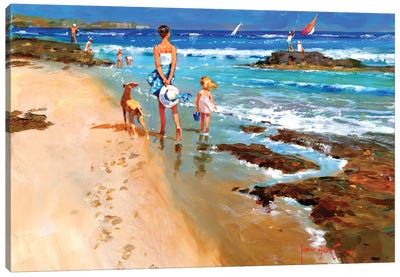 In On The Tide II Canvas Art Print - Family & Parenting Art