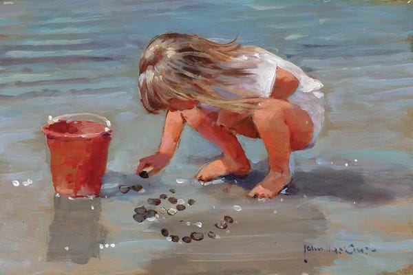 Large Coastal Art - Canvas Prints: Leaving My Name by John Haskins