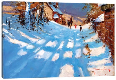 New Boots Canvas Art Print - Rustic Winter