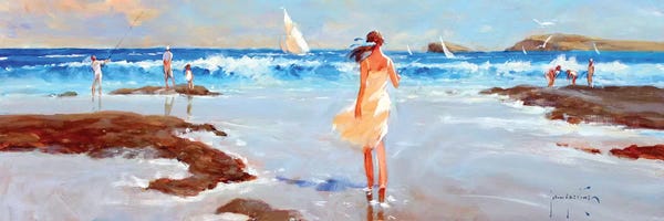 Large Coastal Art - Canvas Prints: Ocean Ebb by John Haskins