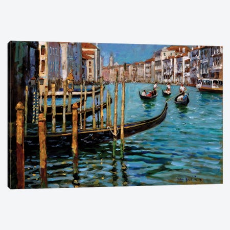 On The Gran Canal Canvas Print #JHS42} by John Haskins Canvas Art