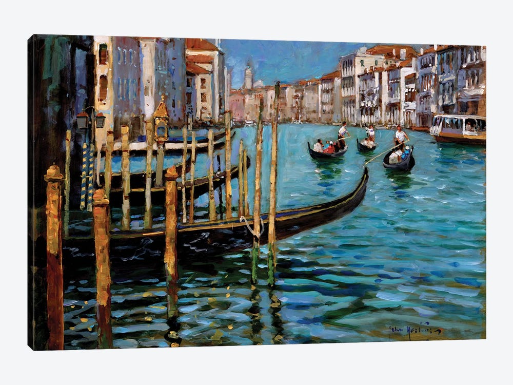 On The Gran Canal by John Haskins 1-piece Canvas Print