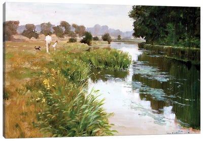 Riverside Walk Canvas Art Print - John Haskins
