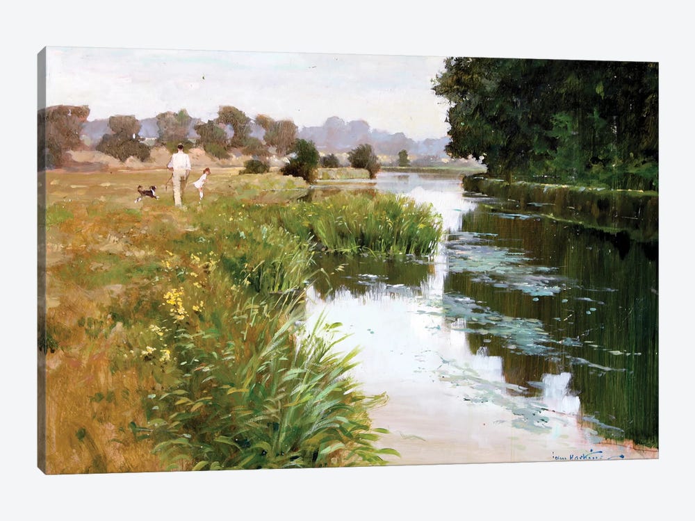 Riverside Walk by John Haskins 1-piece Art Print