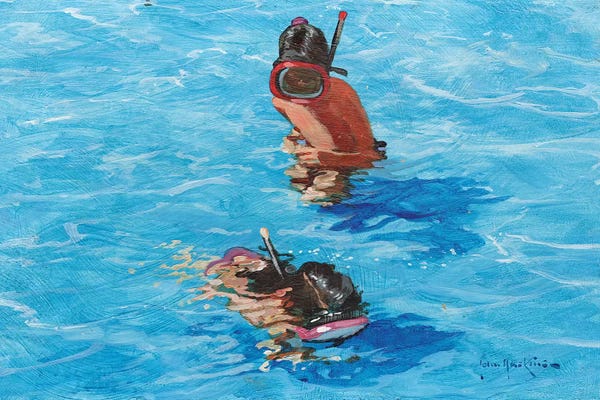John Haskins: Snorkellers by John Haskins