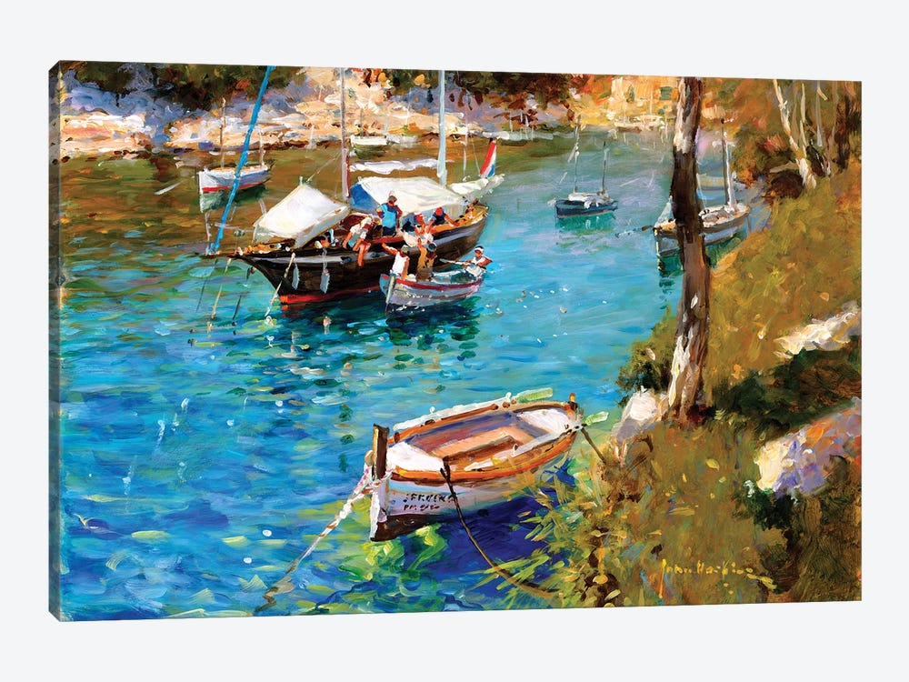 Taking On Supplies - Cala Figuera by John Haskins 1-piece Canvas Artwork