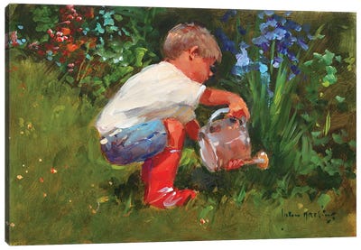The Gardener's Assistant Canvas Art Print - John Haskins