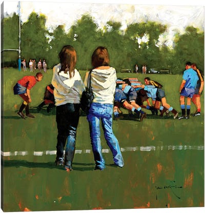 The Supporter's Club Canvas Art Print - Current Day Impressionism Art