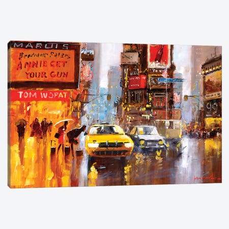 Times Square II Canvas Print #JHS68} by John Haskins Canvas Art