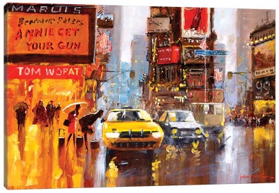 Times Square II Canvas Art Print - John Haskins