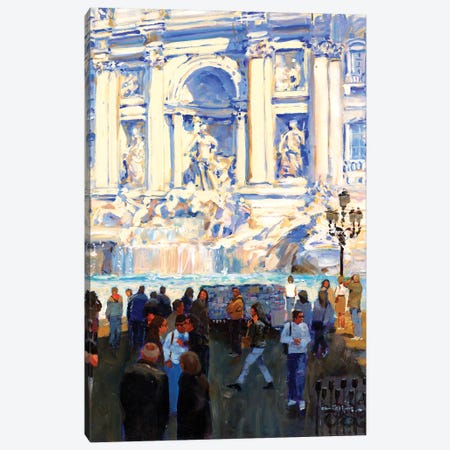 Trevi Fountain Canvas Print #JHS71} by John Haskins Canvas Print