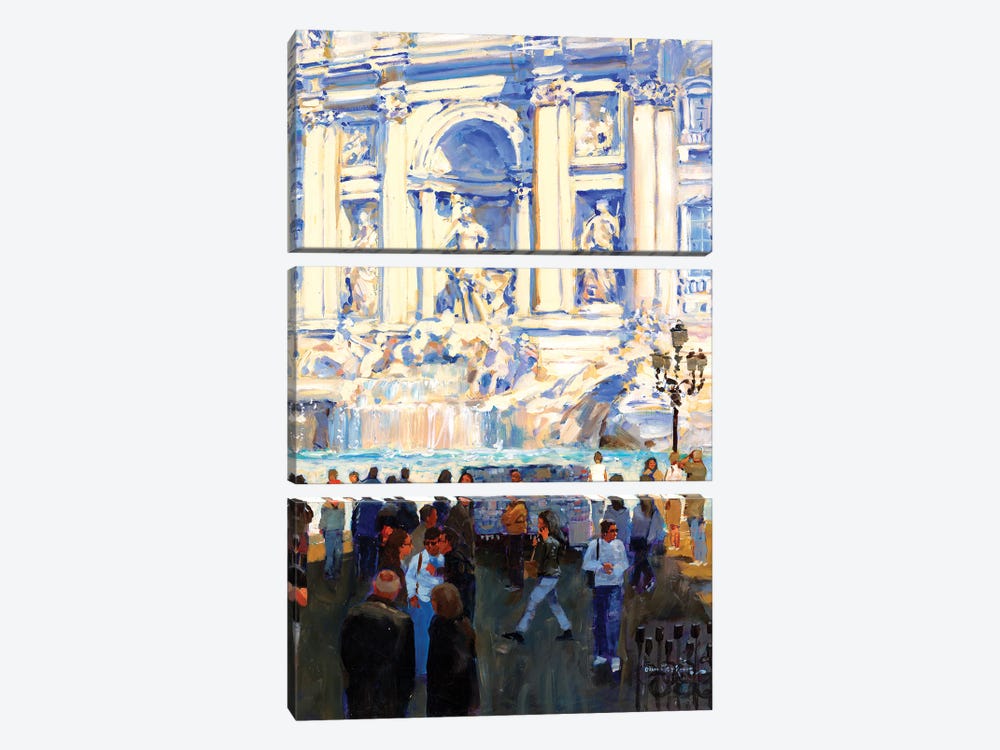 Trevi Fountain by John Haskins 3-piece Art Print