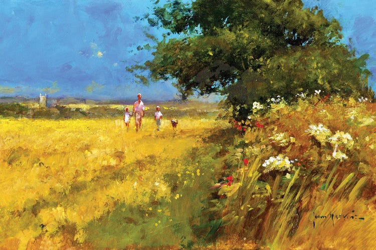 A Walk In The Field by John Haskins wall art