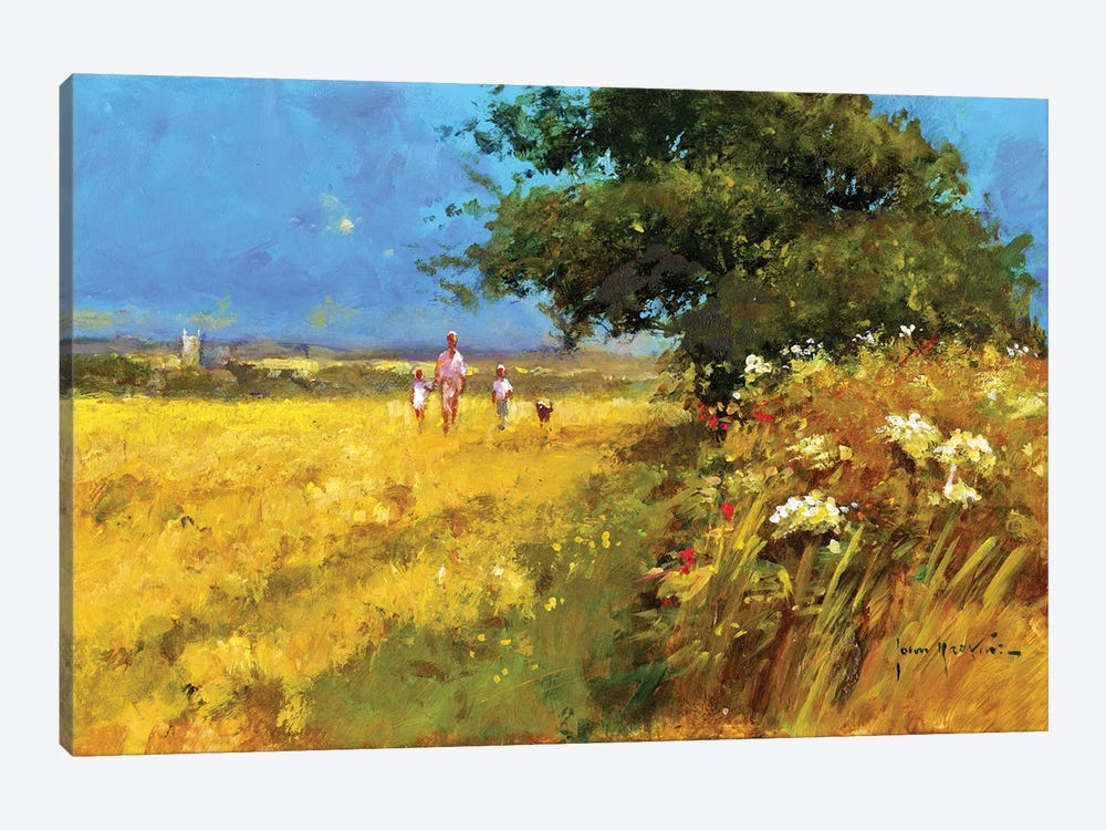 A Walk In The Field by John Haskins 1-piece Canvas Art