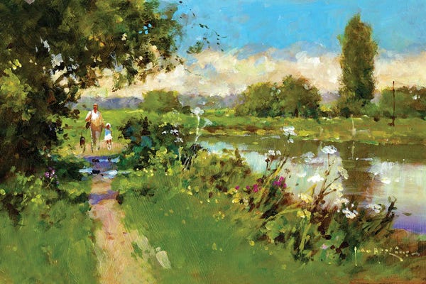 John Haskins: Afternoon Walk by John Haskins