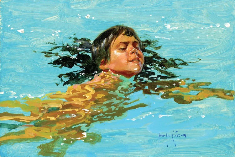 My Best Swim Yet.. by John Haskins wall art