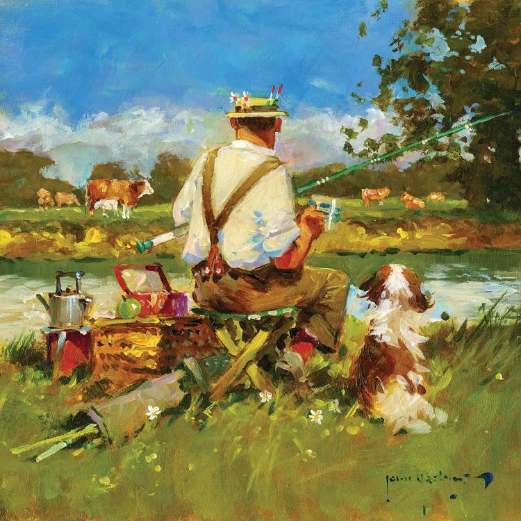 Tea Break On The Ivel by John Haskins wall art