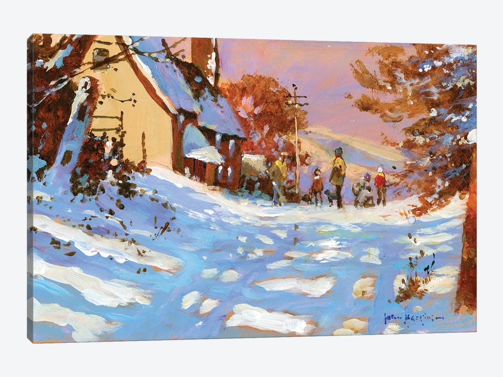 Winter Walk by John Haskins 1-piece Canvas Artwork
