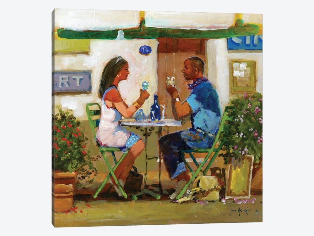 Working Lunch Drinks by John Haskins 1-piece Canvas Art Print