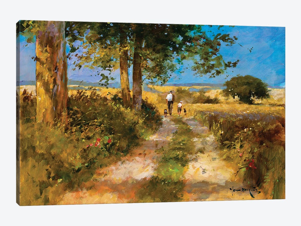 Afternoon Stroll by John Haskins 1-piece Canvas Art