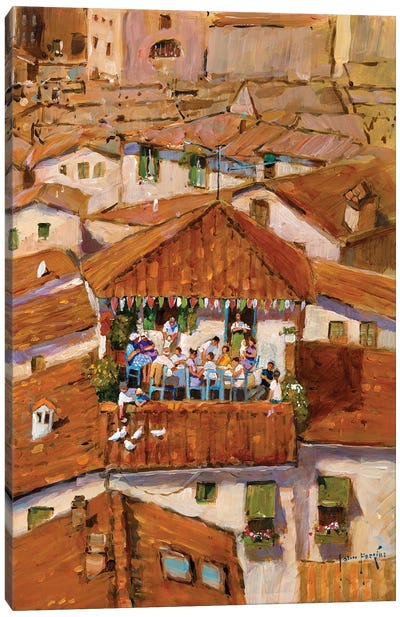 Celebrations In Tuscany Canvas Art Print - John Haskins