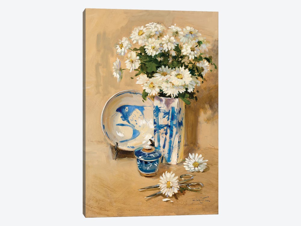 Daisies by John Haskins 1-piece Canvas Art Print