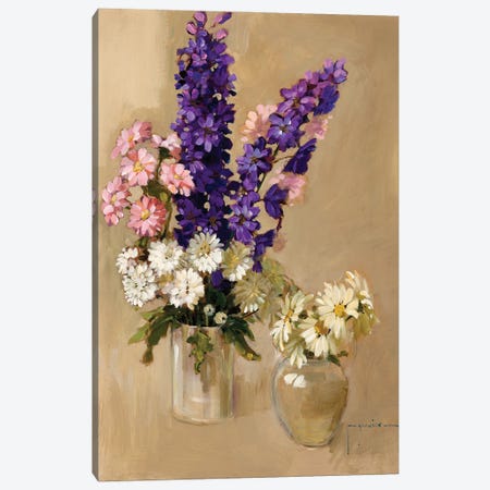 Pink Purple And White Canvas Print #JHS98} by John Haskins Art Print