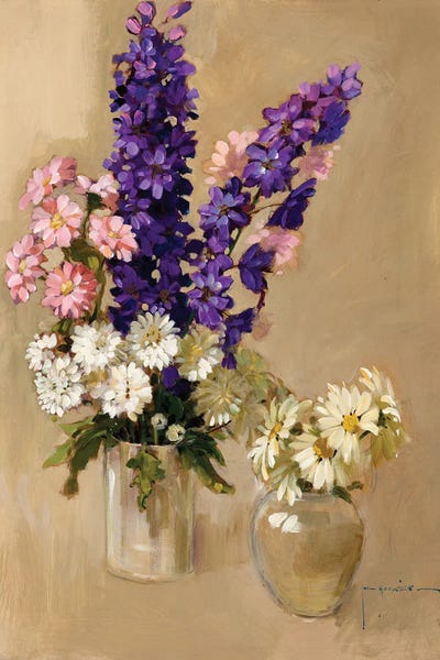 John Haskins: Pink Purple And White by John Haskins
