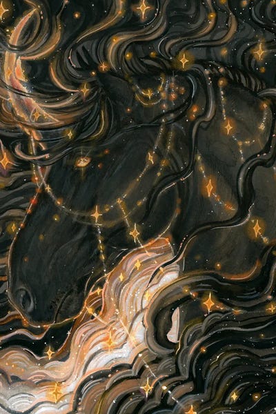 Starwatcher by Jonna Hyttinen multi panel art