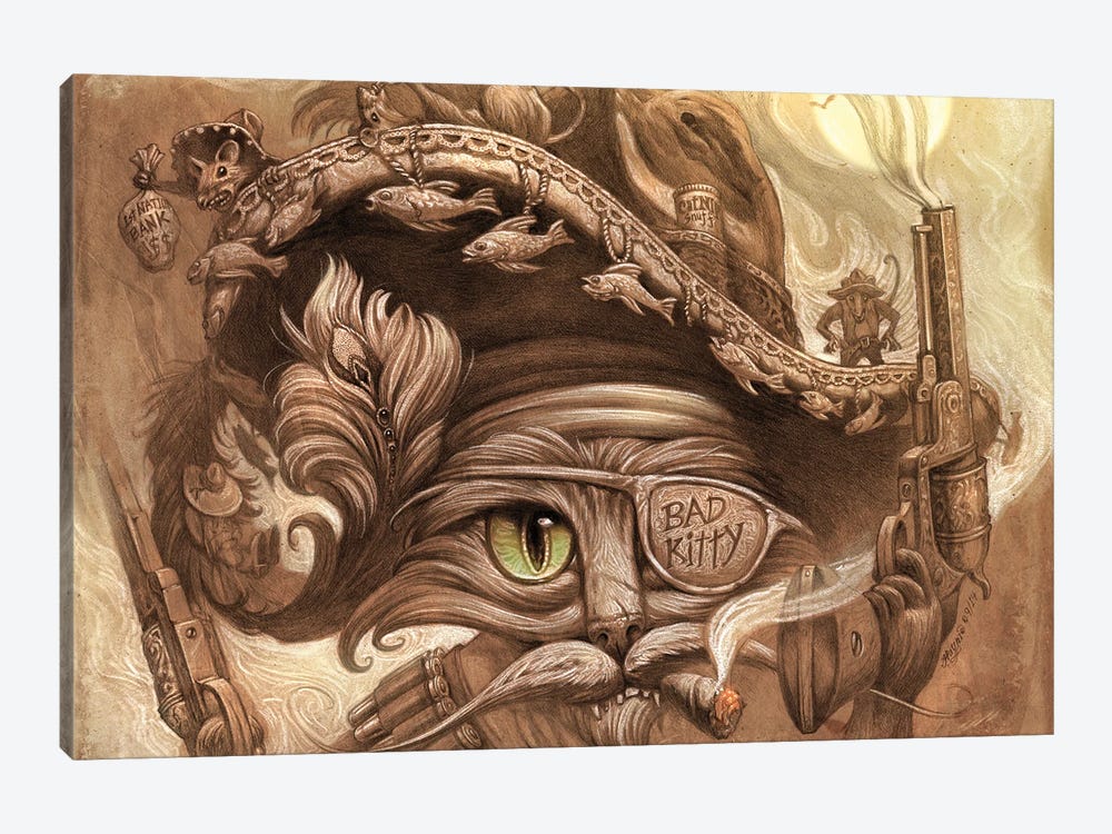 El Gato Loco by Jeff Haynie 1-piece Art Print