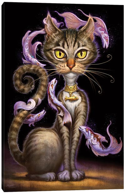 Feline Fantasy Canvas Art Print - Tabby Cat Art