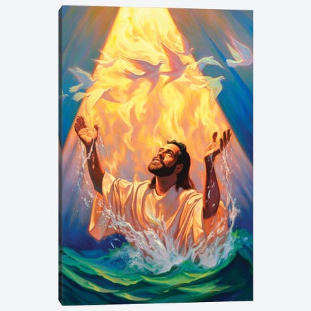 The Baptism Of Jesus Canvas Print #JHY1} by Jeff Haynie Canvas Print