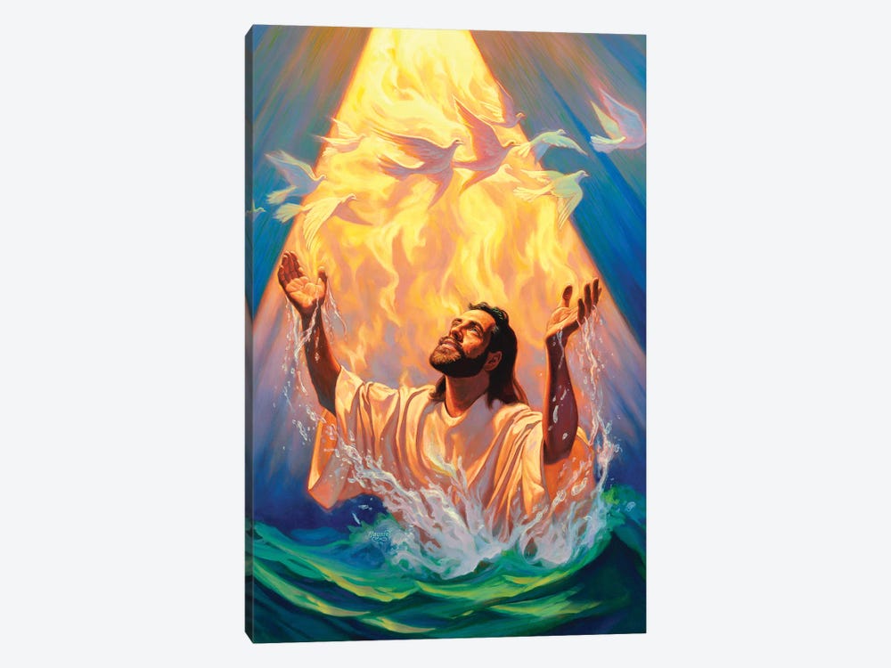 The Baptism Of Jesus by Jeff Haynie 1-piece Canvas Art Print