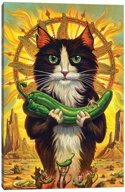 Patron Saint Of Green Chiles Canvas Art Print - Jeff Haynie