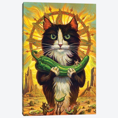Patron Saint Of Green Chiles Canvas Print #JHY22} by Jeff Haynie Canvas Wall Art