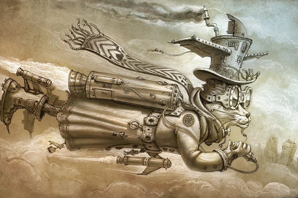 Jeff Haynie: Rocketeer Cat by Jeff Haynie