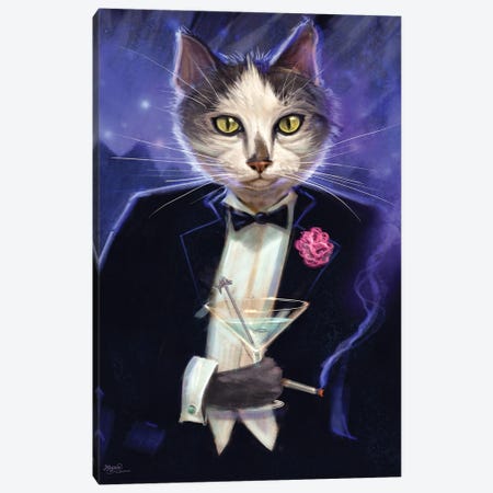 Cool Cat Canvas Print #JHY7} by Jeff Haynie Canvas Art