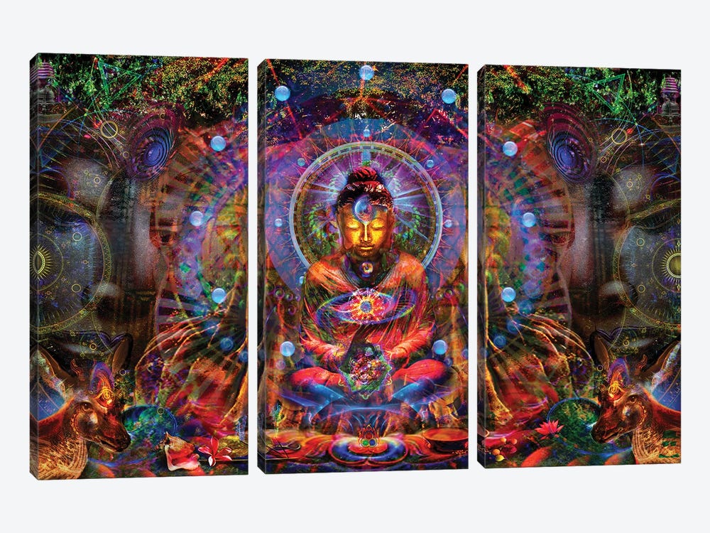 Buddha by Jumbie 3-piece Canvas Print