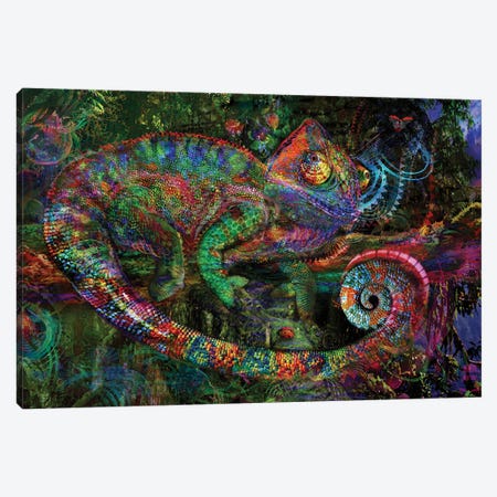 Chameleon Canvas Print #JIE14} by Jumbie Canvas Print