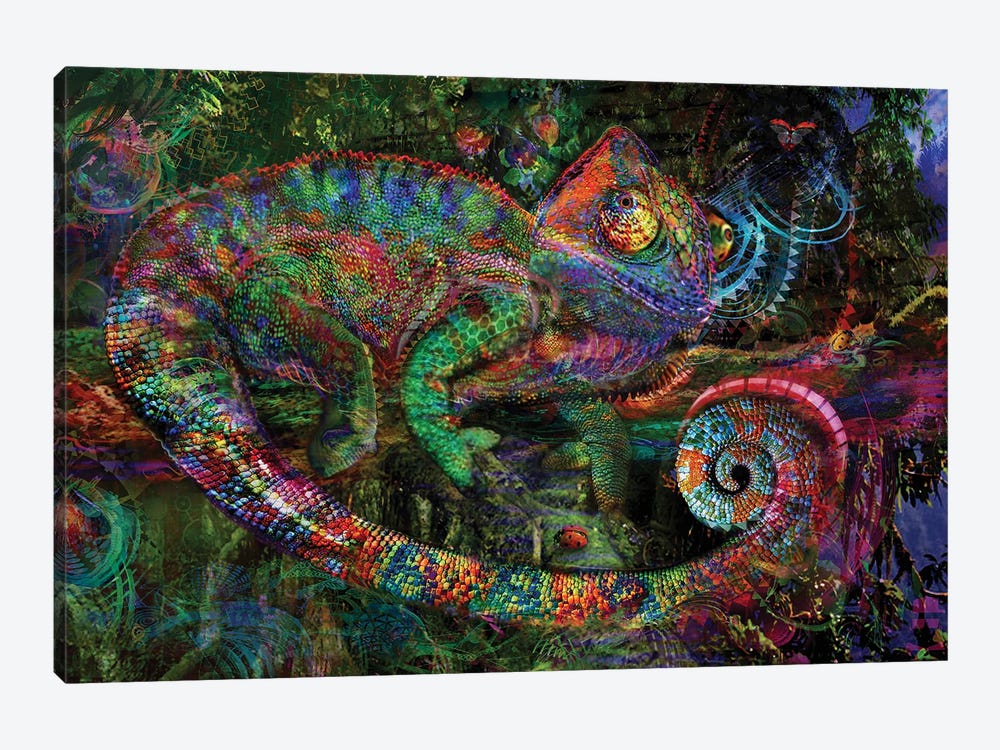 Chameleon by Jumbie 1-piece Canvas Print